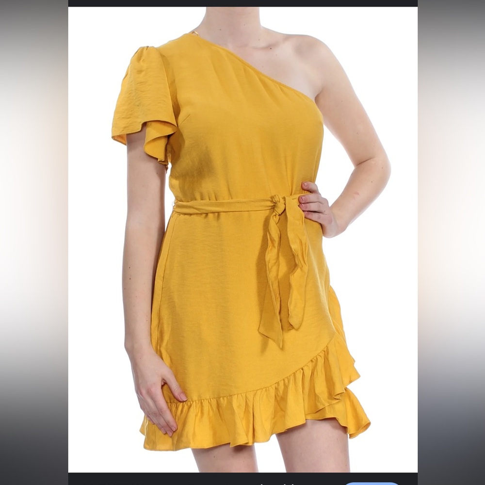 NWT Deep Yellow One-Shoulder Dress